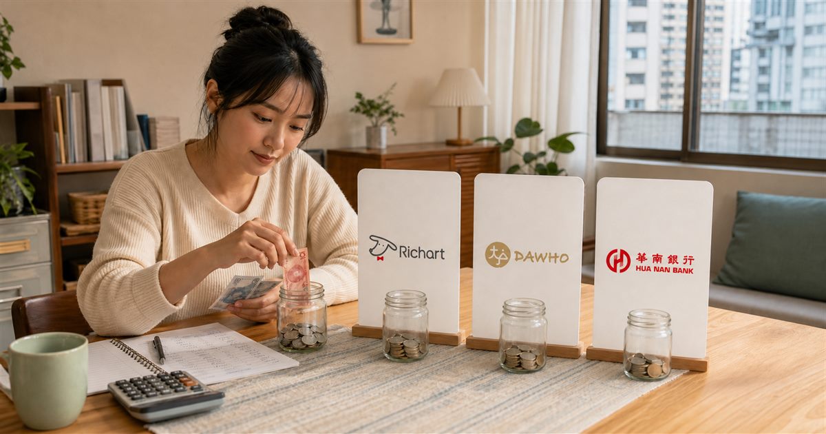 數位帳戶活存比較：哪間條件最少但利率還不錯？