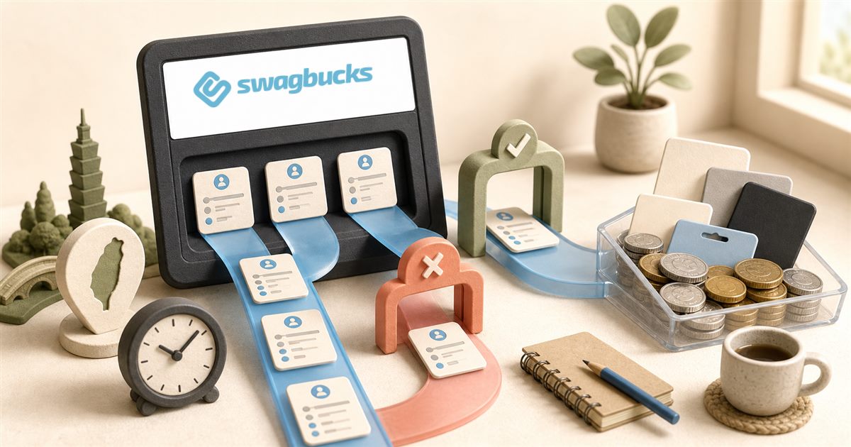 問卷賺錢平台怎麼評估：4 個判斷維度 + Swagbucks 台灣案例