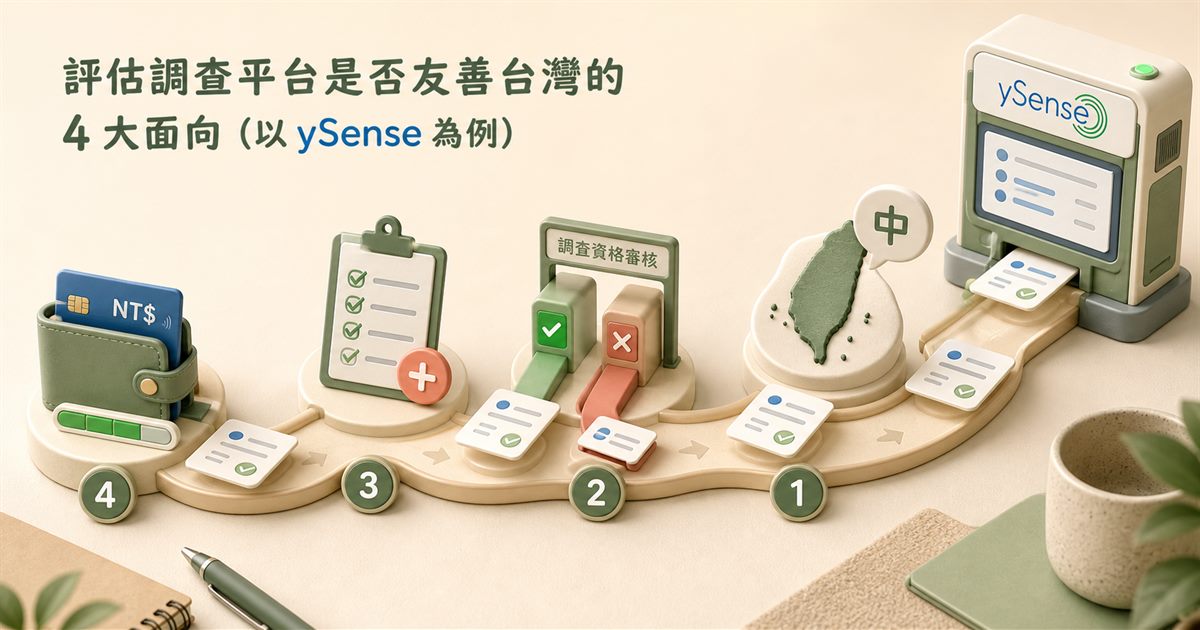 問卷平台對台灣友善度怎麼評估：4 個維度 + ySense 案例對照